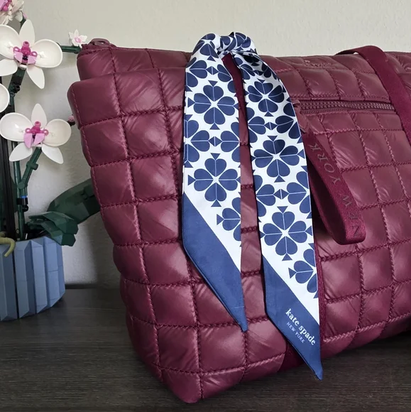 Kate Spade Blue And White Patterned Twilly - Picture 1 of 6